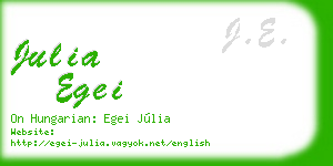 julia egei business card